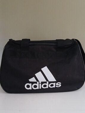 adidas Black Duffel Bag with White Logo